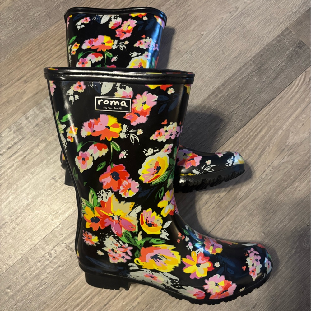 New Roma Rain Boots Size 9 Sadie Robertson